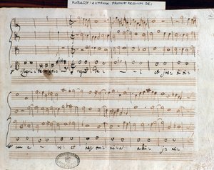 Page de partition de Querite primum regnum Dei de Mozart pour obtenir le titre d