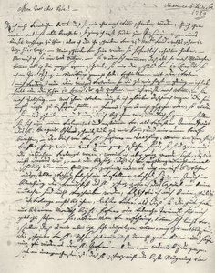 Wolfgang Amadeus Mozart (1756-1791) compositeur autrichien. Lettre autographe à son père. Vienne, 6 décembre 1783