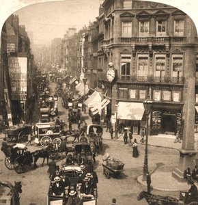 Fleet Street, Londres, 1896 - Works and Sun Sculpture Studios