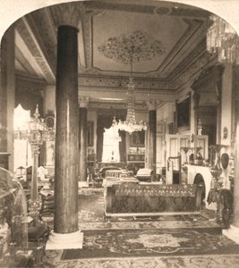 Le salon, résidence marine de la reine Victoria, Osborne House, I.O.W, 1900 - Works and Sun Sculpture Studios
