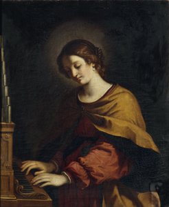 Sainte Cécile en organiste - Workshop of Guercino