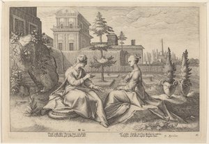 Junon sous la forme de Béroé, avertissant Sémélé