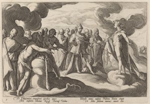 Jupiter et les dieux demandant à Hélios de reprendre le contrôle du char - Workshop of Hendrick Goltzius, after Hendrick Goltzius