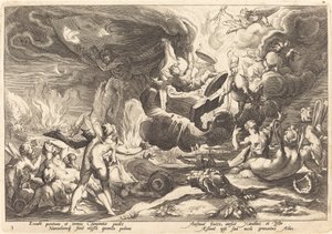 La Chute de Phaéton - Workshop of Hendrick Goltzius, after Hendrick Goltzius
