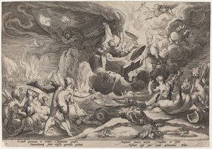 La chute de Phaéton - Workshop of Hendrick Goltzius, after Hendrick Goltzius
