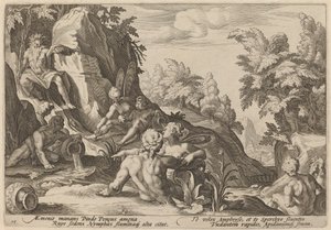 Le dieu fleuve Pénée entouré d