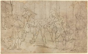 Flagellation du Christ - Workshop of Luca Cambiaso