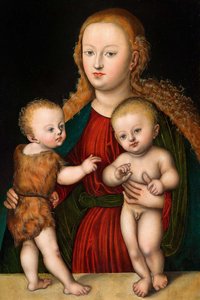 French : Madonna and Child with Jean-Baptiste Virgin and Child with Saint John