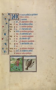 Un homme fauchant; signe zodiacal du Cancer