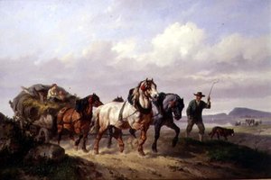 Une équipe de chevaux de trait - Wouterus Verschuur