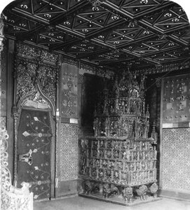 Le fourneau dans la Chambre des Princes, Festung Hohensalzburg, Salzbourg, Autriche, vers 1900s - Wurthle and Sons