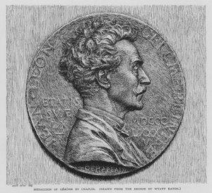 Médaillon de Gérôme par Chaplin (lithographie)