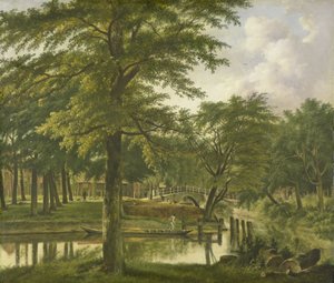 Vue du Nieuwe Gracht près du Bolwerk, Haarlem - Wybrand Hendriks (signed by artist)