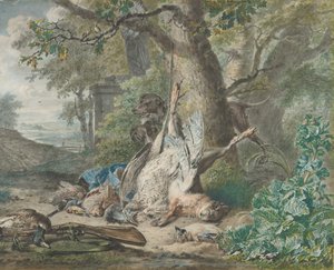 Nature morte de chasse dans une forêt, 1784 - Wybrand Hendriks