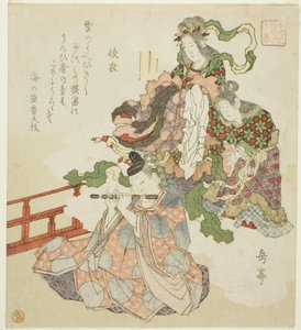 Le Conte de Sagoromo, de la série "Dix Contes Courtois pour le Cercle Honcho (Honchoren monogatari juban)" - Yashima Gakutei