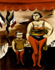 Une femme et un enfant forts