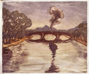 Un bateau sur la Seine, 1914