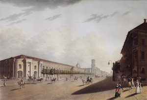 Le Grand Gostiny Dvor Marché des marchands à Saint-Pétersbourg, années 1820 - Yermolai Ivanovich Yesakov