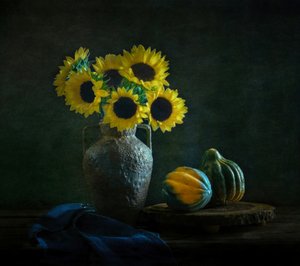 Tournesols et courges mélancoliques - Yinan F.