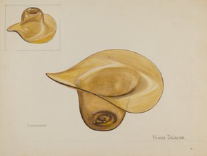 Chapeau en verre, vers 1936