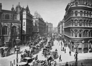 Queen Victoria Street, City of London, vers 1910-1911 - York and Son