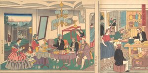 Une résidence étrangère à Yokohama, 1er mois, 1861 - Yoshikazu