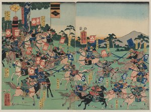 Bataille de Kawanakajima - Yoshikazu Utagawa