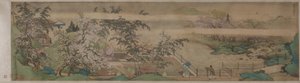 Nettoyage des herbes médicinales dans le ruisseau un jour de printemps, 1703 - Yu Zhiding