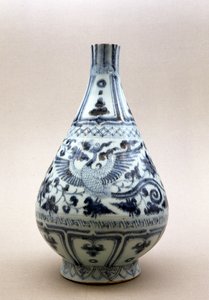 Vase bleu et blanc, dynastie Yuan (1206-1368)
