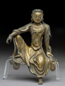 Bodhisattva Avalokitesvara, dynastie Yuan (bronze doré) - Yuan Dynasty Chinese School