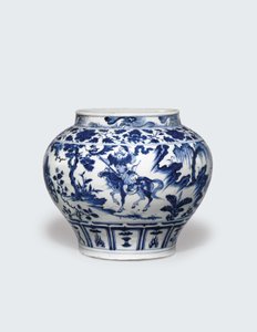 Guan blanc et bleu, milieu du XIVe siècle - Yuan Dynasty Chinese School