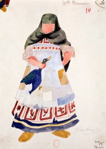 Croquis de costume pour la femme de l