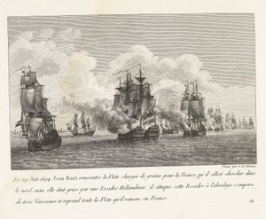 Jean Bart reprend des navires de blé à une escadre hollandaise, 1694 - Yves Marie Le Gouaz