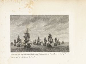 Jan Bart entre à Dunkerque avec les navires de blé récupérés, 1694 - Yves Marie Le Gouaz