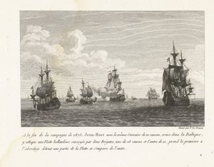 Jean Bart attaque des navires hollandais en mer Baltique, 1675 - Yves Marie Le Gouaz