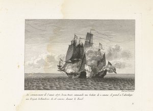 Jan Bart conquiert une frégate hollandaise près de Texel, 1675