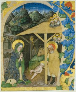 Nativité dans une Initiale H