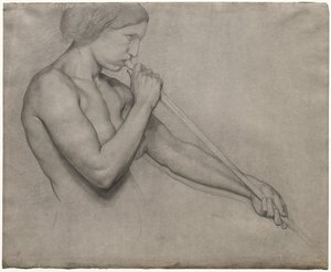 Ange soufflant dans une trompette