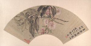Fleurs de pêcher et pivoine - Zhao Zhiqian