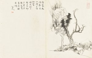 Paysages et fleurs, album de six feuilles - Zhu da Bada Shanren