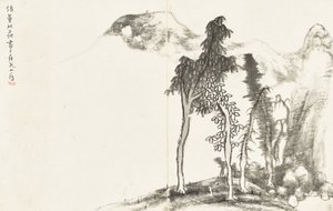 Paysages et fleurs, album de six feuilles - Zhu da Bada Shanren