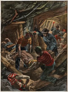 Accident dans une mine - . .