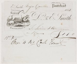 Médecine vétérinaire agricole Facture vétérinaire - Frederick (attr. to) Barnard