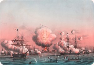 Flotte alliée bombardant Arabat, 25 mai - William Walcutt