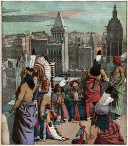 Amérindiens Pieds-Noirs à New York - Ferdinand Georg Waldmuller