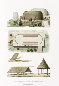 Architecture Bâtiments dans le village de Likiliki - Frederick (attr. to) Barnard