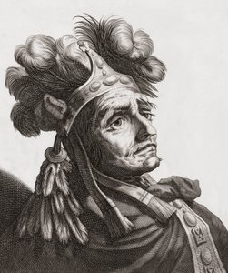 Atahualpa, dernier empereur des Incas. Portrait - . .