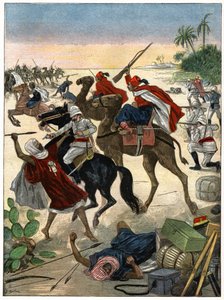 Bataille dans le Sahara - . .