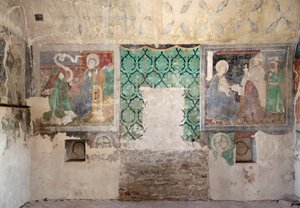 Église fortifiée de Biertan. Fresques de la tour catholique - . .