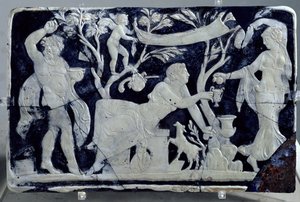 Camée représentant la toilette de Vénus, avec une servante et Dionysos - Hippolyte Lalaise Devéria